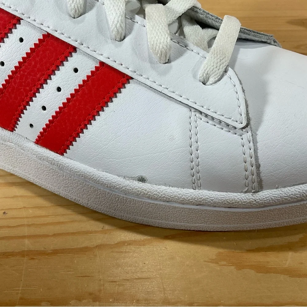 NWOB Adidas Campus II Shoes # G49419 Leather Men’s 12 White Reddish/Orange